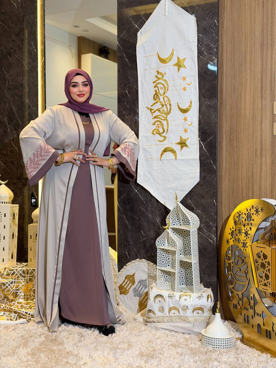 Abaya Brodée