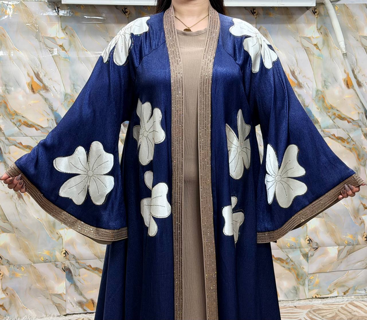 Abaya Florale 2 Pièces